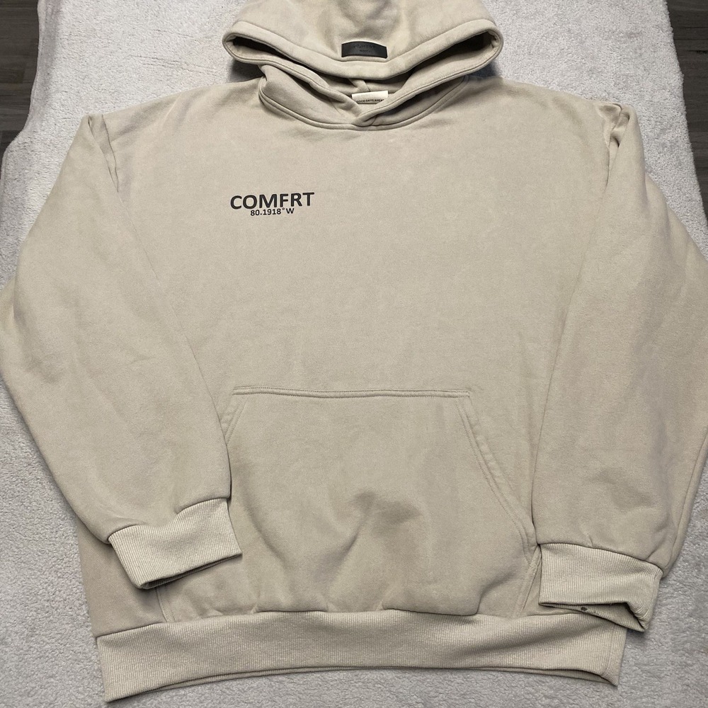 Comfrt Hoodie XL Taupe Beige Pullover Comfy Cozy Unisex Pocket‎